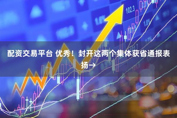 配资交易平台 优秀！封开这两个集体获省通报表扬→